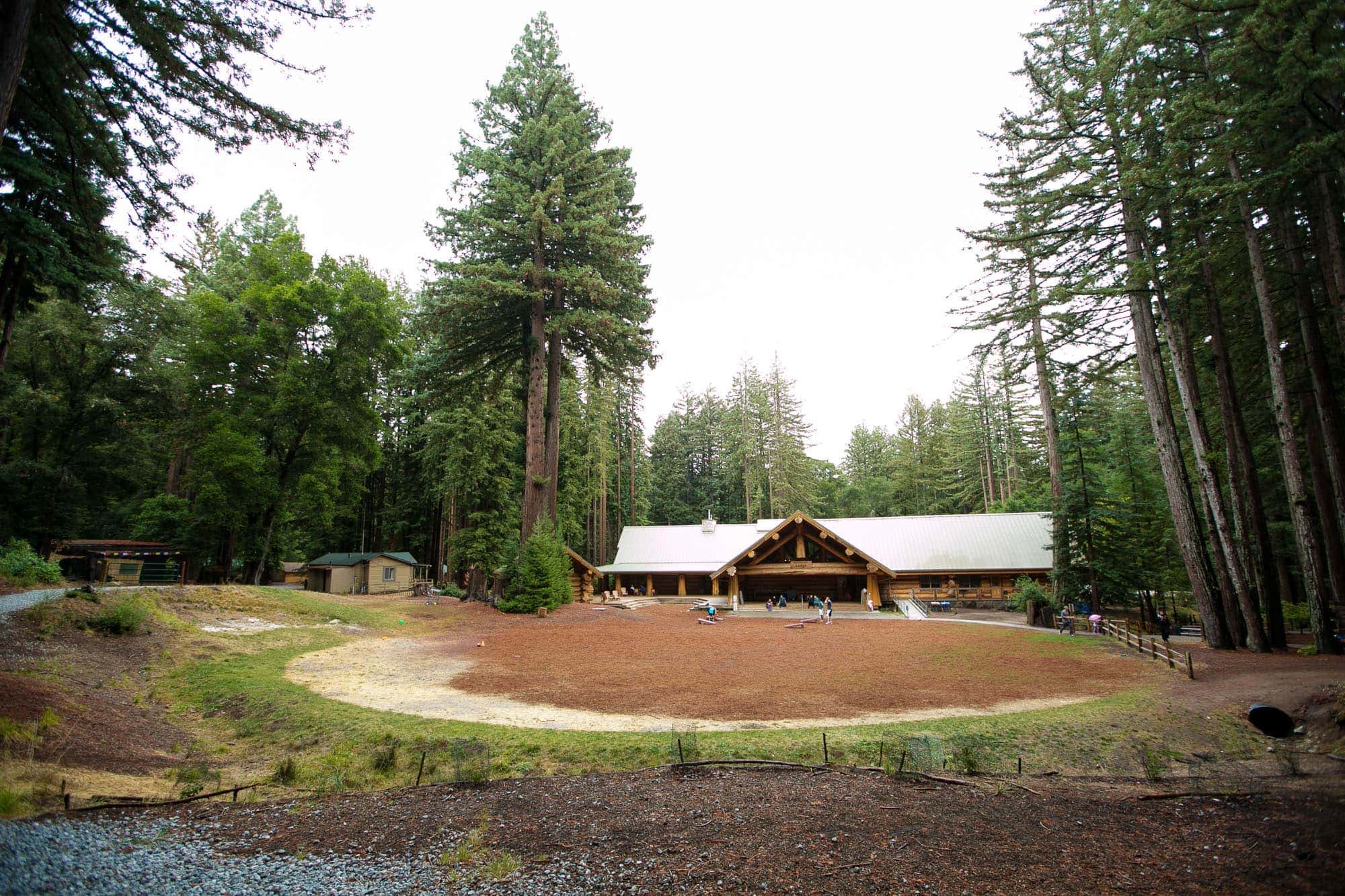View of the lodge at the YMCA camp campbell