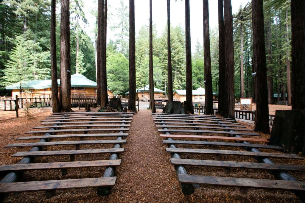 Ceremony site at YMCA camp campbell in the redwoods